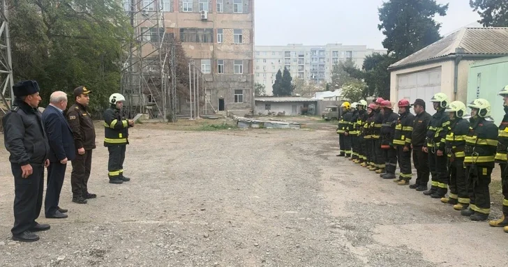 МЧС Азербайджана организовало противопожарные учения на телекоммуникационном объекте в Гяндже