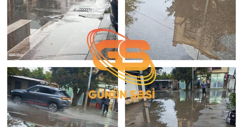 Biləcərinin küçələri günlərlə su altında qalır Sakinlər şikayətçidir