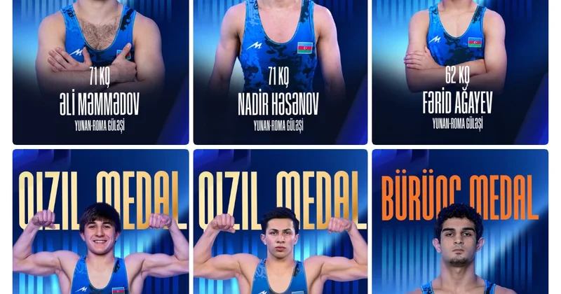 Güləş millimiz beynəlxalq turnirdə 1 ci yeri tutub