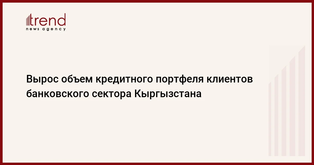 Вырос объем кредитного портфеля клиентов банковского сектора Кыргызстана