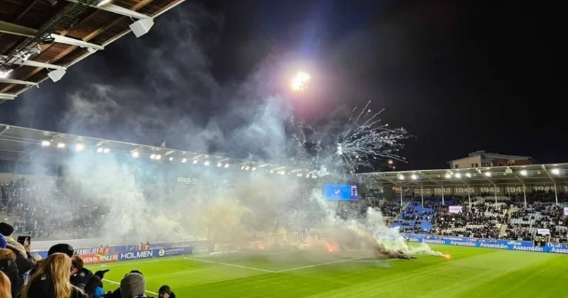 Болельщики шведского клуба устроили пожар на стадионе Minval Politika