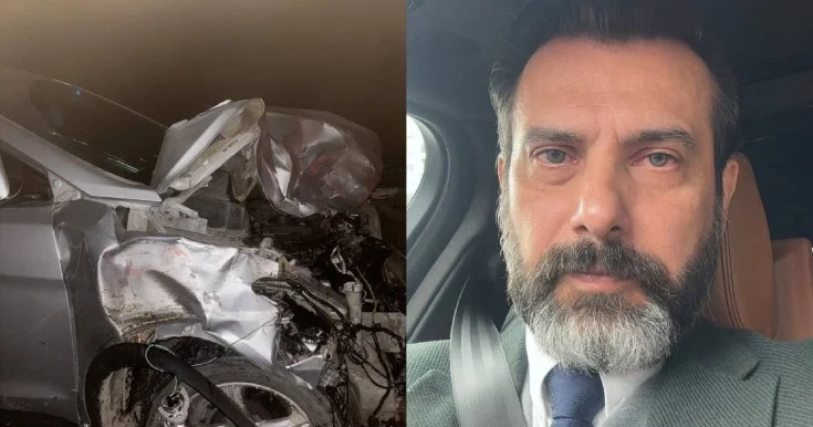 Azərbaycanlı aktyor Qazaxıstanda qəzaya düşdü Fotolar