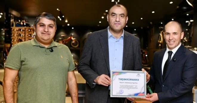 Gənc Peşəkar Velosipedçilər Klubu İctimai Birliyinin ilin yekunlarına aid hesabat görüşü keçirilib FOTO