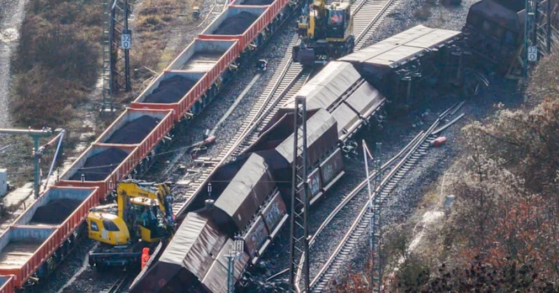 Almaniyanın Aşağı Saksoniya əyalətində yük qatarının qəzaya uğraması dəmir yolu nəqliyyatında ciddi çətinliklər yaradıb