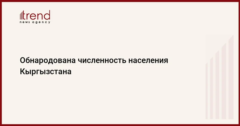 Обнародована численность населения Кыргызстана