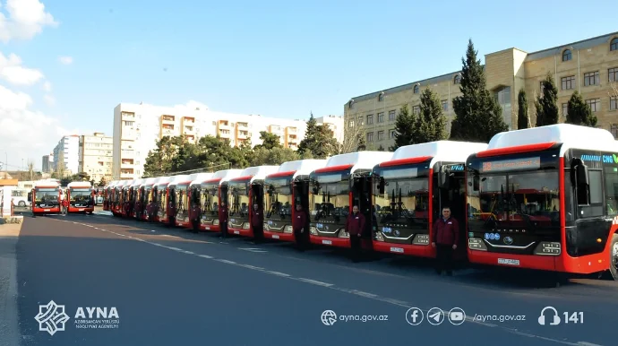 Sabahdan bu marşrut xəttinə yeni avtobuslar buraxılacaq FOTO