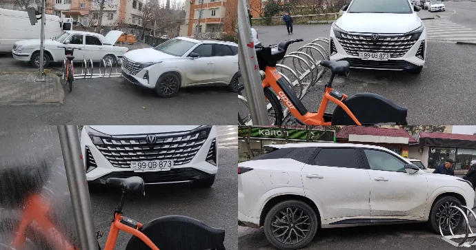 Bu sürücünün qanunu pozması hamıya maneə yaratdı 99 QB 873 FOTO+VİDEO