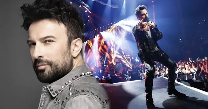 Səhnədə rəqs edən Tarkanın əlindən mikrofon düşdü