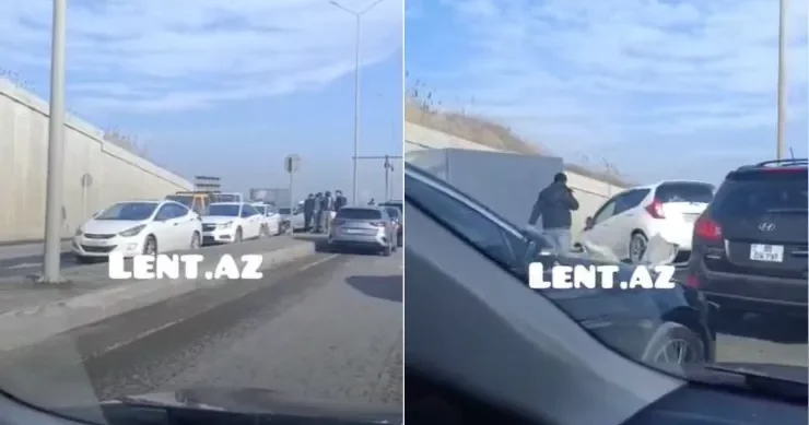 Sea Breeze yolunda zəncirvarı qəza VİDEO