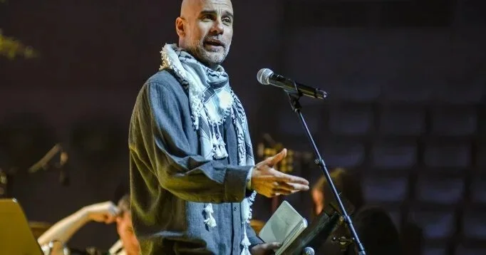 Qvardiola Fələstinə dəstək sözləri ilə böyük alqış qazandı