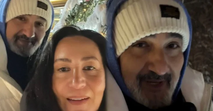 Xalq artisti xanımı ilə soyuq Moskvada Video