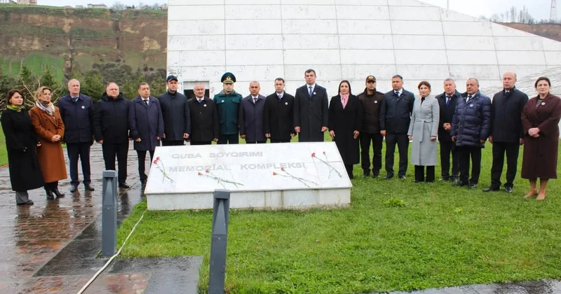 Quba Soyqırımı Memorial Kompleksi ziyarət edilib FOTOLAR