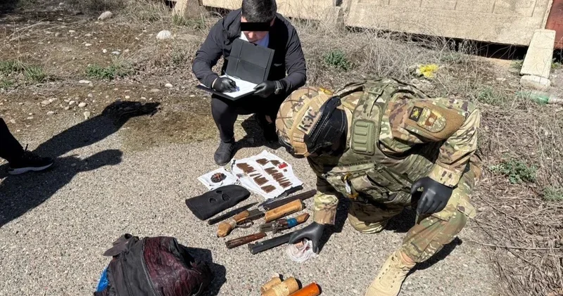 Cinayətkar qrupa məxsus silah anbarı aşkarlandı Qırğızıstanda