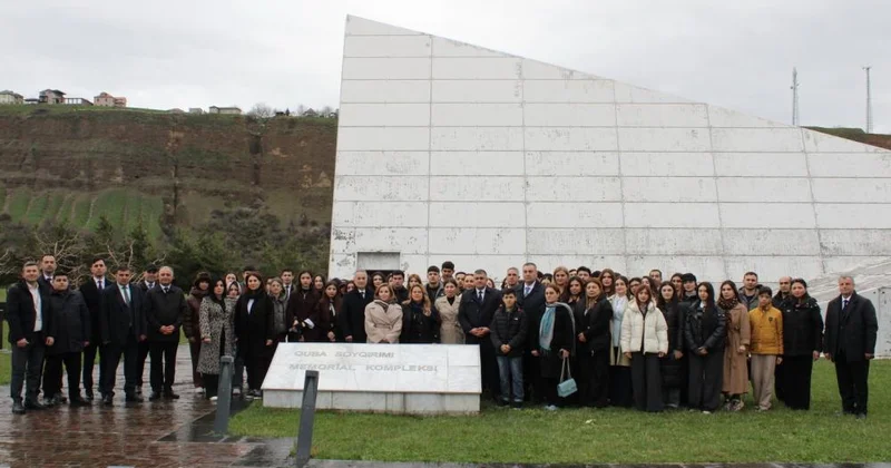 YAP Nizami rayon təşkilatının könüllüləri və gəncləri Quba Soyqırımı Memorial Kompleksini ziyarət ediblər