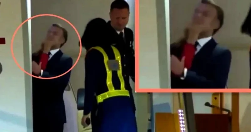 Arvadı tərəfindən qapazaltı edilən Makron və ya döyülən dövlət başçısı sindromu