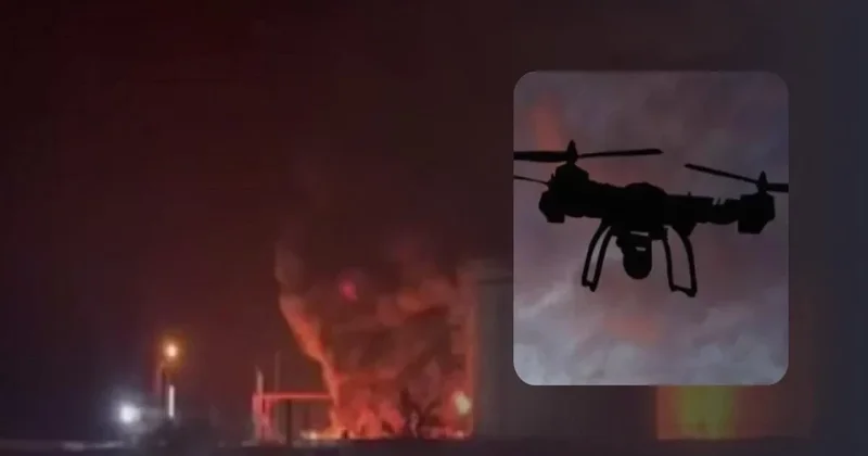 Rusiyanın Saratov şəhərindəki neft emalı zavodunda dron zərbəsi nəticəsində yanğın olub