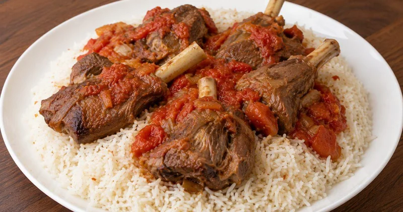 Qubadlı mətbəxinin quzu maçalı, pomidorlu plovun resepti