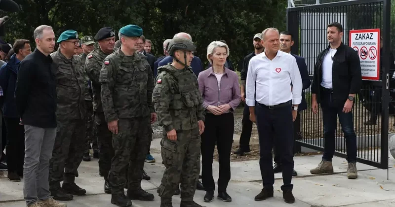 Туск и фон дер Ляйен посетили польско белорусскую границу