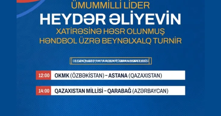 Həndbol üzrə beynəlxalq turnirdə bu gün iki oyun keçiriləcək