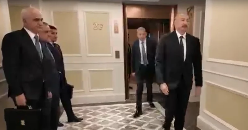 Prezident Paşinyanla görüşün keçirildiyi məkana belə gəldi VİDEO