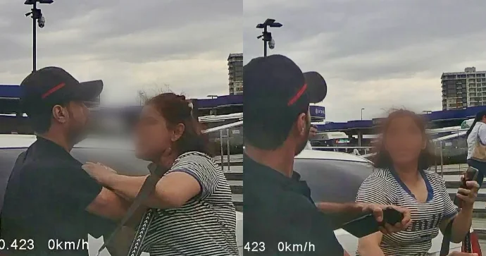 Metronun yaxınlığında əlbəyaxa dava: Qadın kişini döydü VİDEO