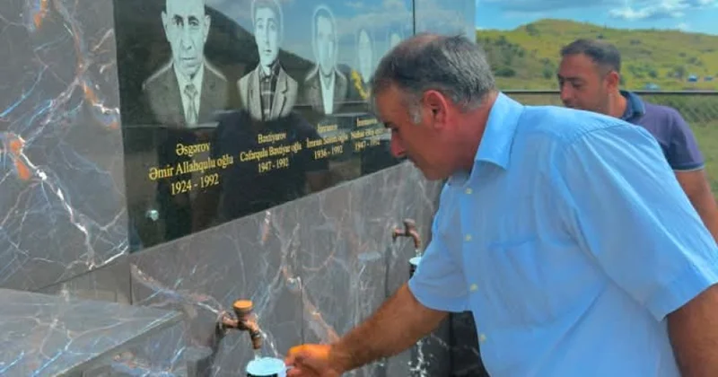 Laçının Ağbulaq kəndində “Xatirə bulağı” istifadəyə verilib