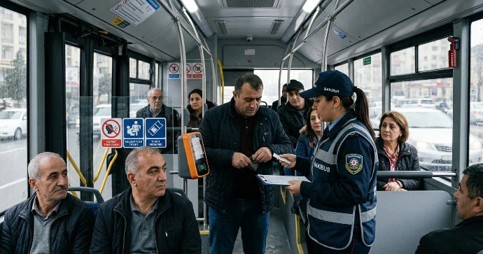 İctimai nəqliyyatda davranış qaydalarını pozmaq cərimə ilə nəticələnə bilər AÇIQLAMA