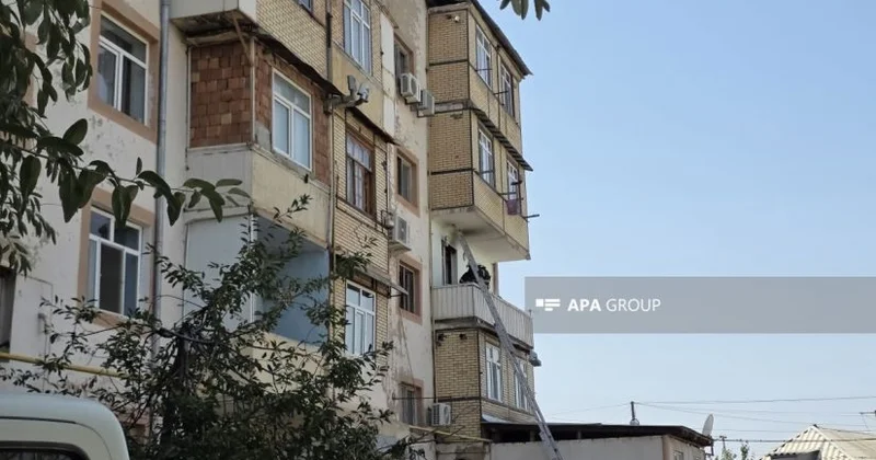Naxçıvanda binada yanğın baş verdi VİDEO KONKRET