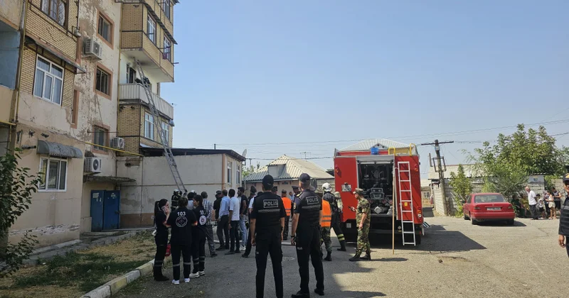 Naxçıvan şəhərində yaşayış binasında yanğın olub