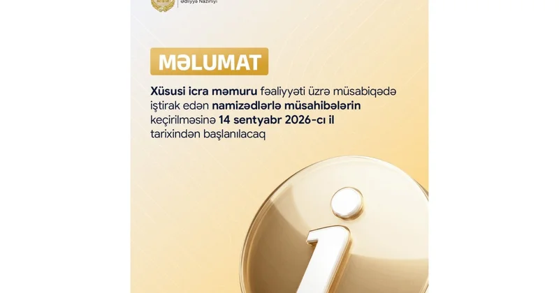 Xüsusi icra məmuru olmaq istəyənlər üçün müsahibə mərhələsi başlayır
