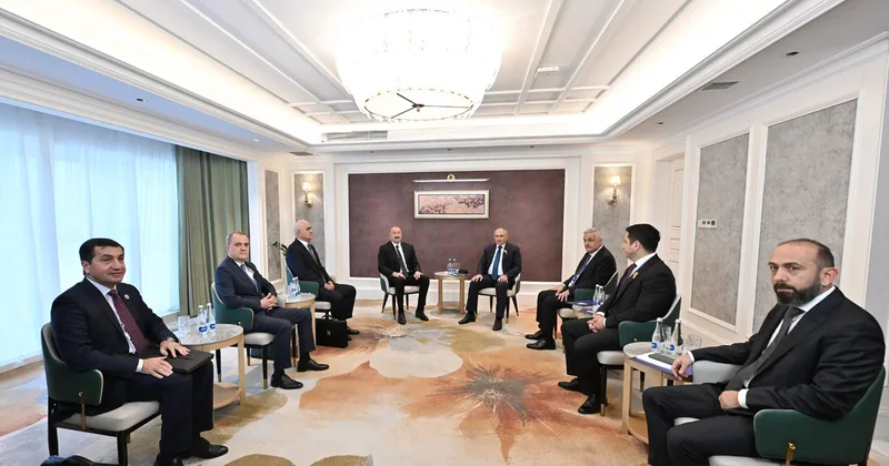 İlham Əliyevin sosial media hesablarında Bişkekdə Nikol Paşinyanla görüşünə dair paylaşım edilib