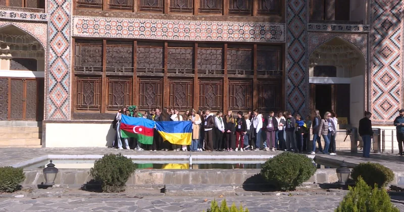 Reabilitasiya üçün ölkəmizə gətirilən ukraynalı uşaqlar Şəkidə FOTO