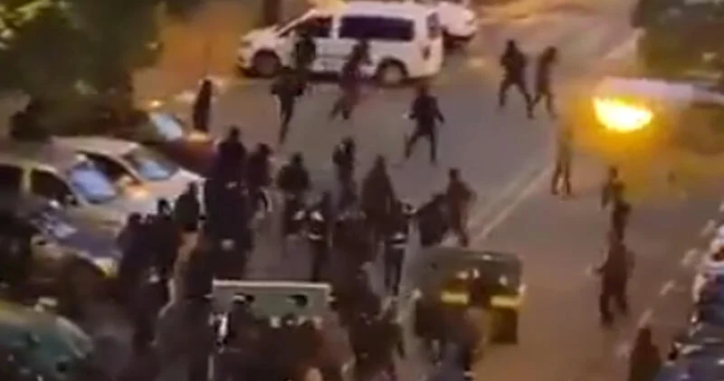 Столкновения с полицией в Испании ВИДЕО