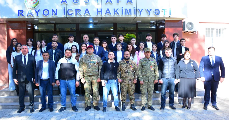 Ağstafada Zəfər Gününə həsr olunmuş görüş keçirilidi FOTOLAR