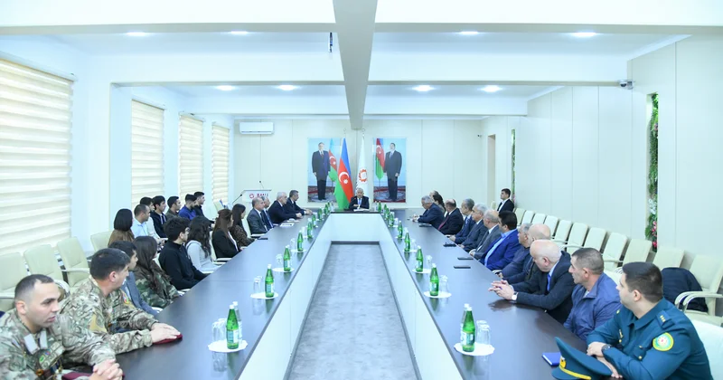 BMU rektoru şəhid ailəsi üzvləri və Qarabağ müharibəsi iştirakçıları ilə görüşüb