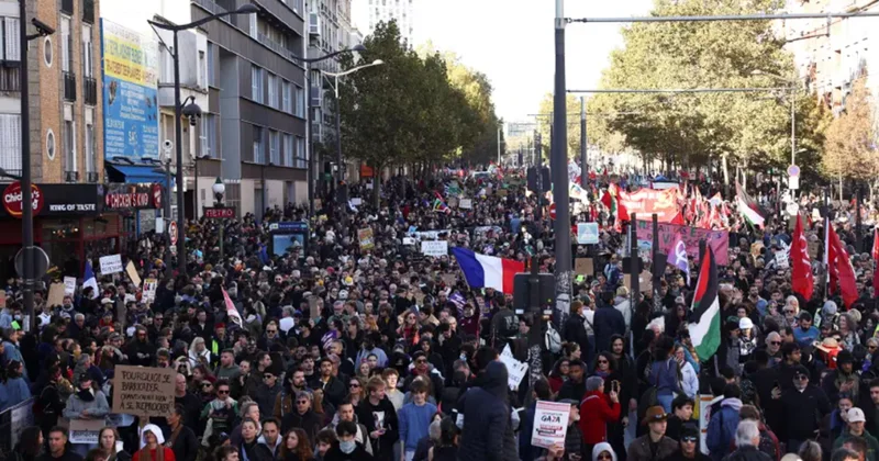 Fransada yarım milyon insan yenidən küçələrə çıxdı 70 min polis cəlb edildi