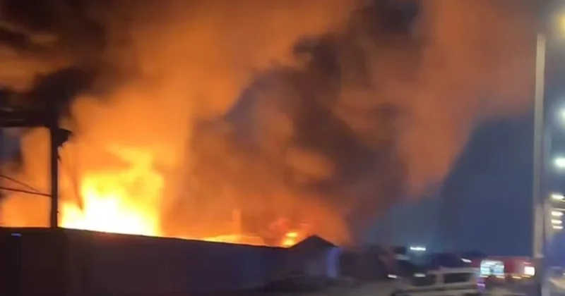 Sumqayıtda sexdəki yanğın söndürüldü VİDEO (YENİLƏNİB)