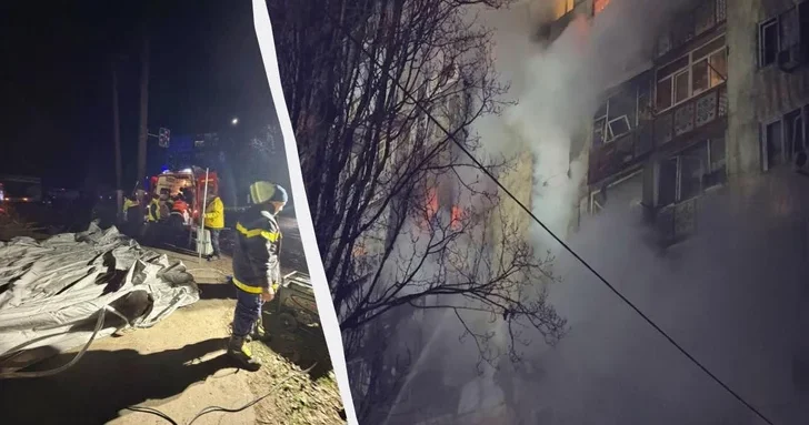 Ночной обмен ударами дронов: в Туапсе загорелся НПЗ, в Одессе повреждены жилые дома, есть раненые