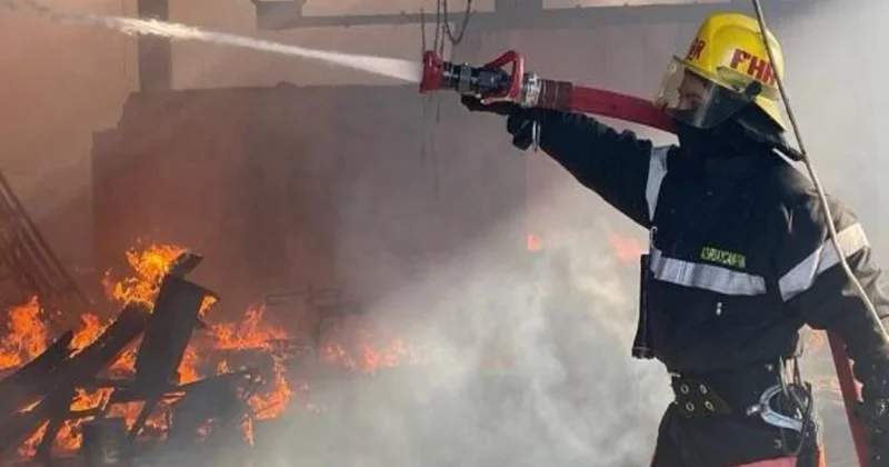 Qusarda tikilidə yanğın olub